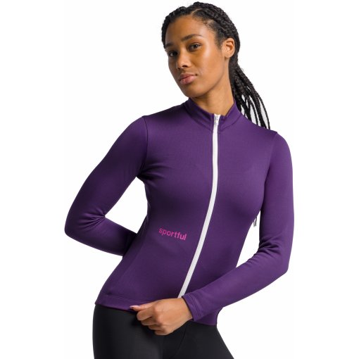 Photo produit de Sportful Maillot Vélo Femme - Classic Thermal - 527 Galactic Purple