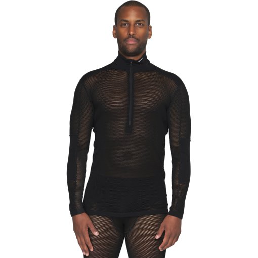 Slika izdelka Devold Wool Mesh Pro Zip Neck Moška spodnja majica z dolgimi rokavi - 950A Black