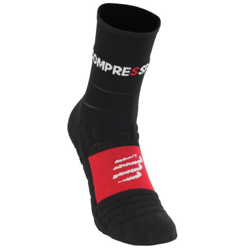 Produktbild von Compressport Pro Racing Kompressionssocken Winter Run - black/high risk red