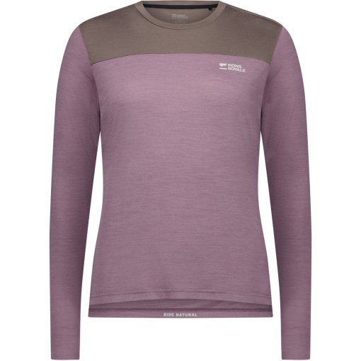 Immagine prodotto da Mons Royale Maglia Ciclismo a Maniche Lunghe Donna - Diversion Merino - mauve / iron