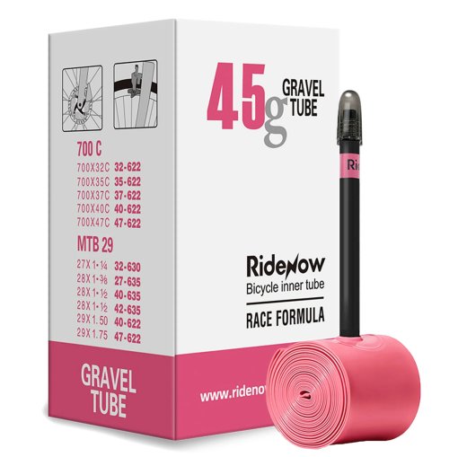 Photo produit de RideNow Chambre à air en TPU - Gravel 700/32C-47C | VTT 29/1,5-2,0 | Presta - 45g