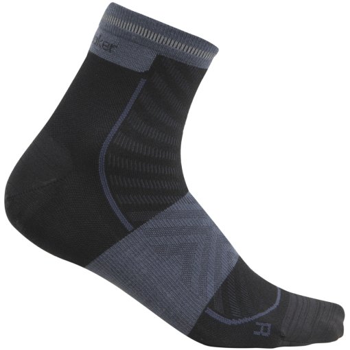 Immagine prodotto da Icebreaker Calzettoni Uomo - Merino Run+ Ultralight Mini - Nero/Graphite