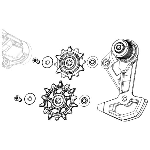 Image de SRAM Kit de Chappe pour Dérailleur Arrière XX DH T-Type AXS - 11.7518.104.029