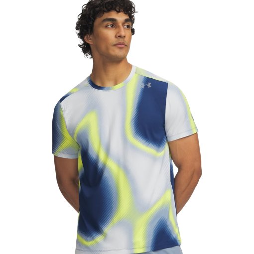 Foto de Under Armour UA Velociti Pro Printed Hombres, manga corta - Blackout Navy/Silver Reflective