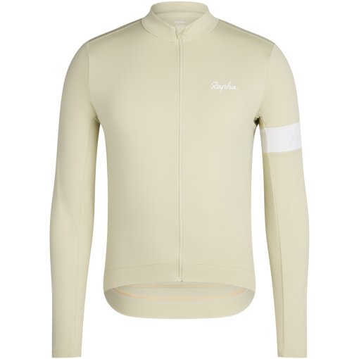 Picture of Rapha Core Thermal Long Sleeve Jersey Men - hay/white