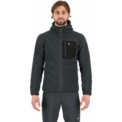 Picture of Karpos Moiazza Retro Hoodie Fleece Jacket Men - woodl.gray/black