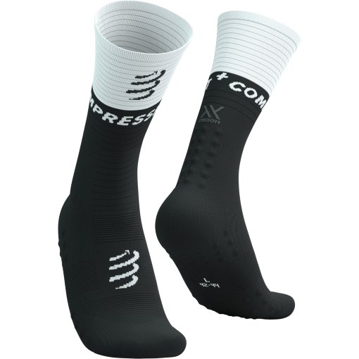 Produktbild von Compressport Mid Kompressionssocken v2.0 - schwarz/weiß