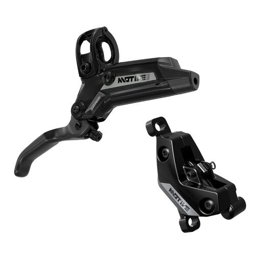 Picture of SRAM Motive Disc Brake V2 - Silver | 4-Piston | A2 - Rear | Gloss Black Anodized