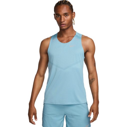Immagine prodotto da Nike Canotta da corsa Uomo - Dri-Fit Rise 365 - denim turquoise/reflective silver CZ9179-464