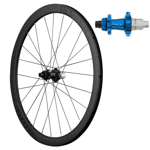 Produktbild von Hope RD40 Pro 5 Straight Pull Hinterrad - 28&quot; | Carbon | Clincher | 24-Loch | Centerlock - 12x142mm - XDR | blau
