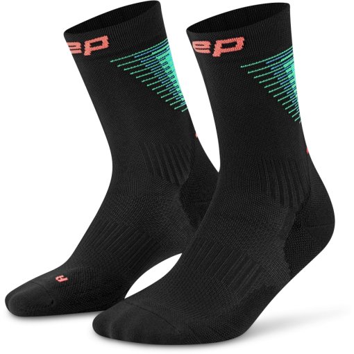 Produktbild von CEP Core Run Edt. Halo Mid Cut Kompressionssocken Herren - black/green