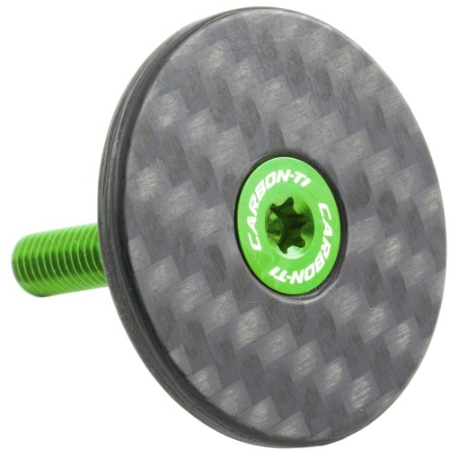 Produktbild von Carbon-Ti X-Cap Ahead Kappe - Carbon | Matt | OS 1 1/4&quot; - acid green