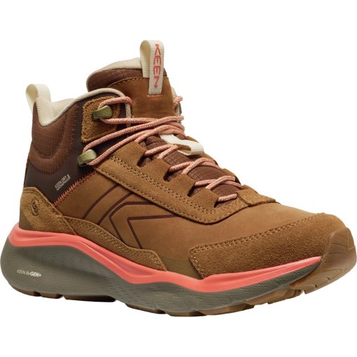 Produktbild von KEEN Leiki Leather Wasserdichte Wanderstiefel Damen - Chipmunk/Bison