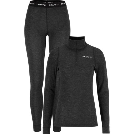 Photo produit de CRAFT Wool Merino Ensemble de sous-vêtements techniques pour femmes - Black/Melange