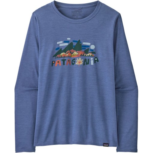 Immagine prodotto da Patagonia Maglia a Maniche Lunghe Donna - Capilene Cool Daily Graphic - Fitz Roy Foliage: Current Blue X-Dye