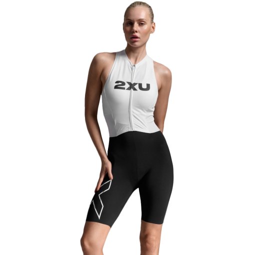 Productfoto van 2XU Light Speed React Trisuit zonder Mouwen Dames - black/white