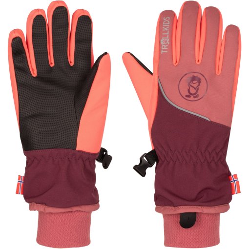 Produktbild von Trollkids Trolltunga Handschuhe Kinder - Frozen Berry/Deep Ruby/Pink Salmon