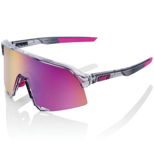 Kuva tuotteesta 100% S3 Silmälasit - Tokyo Nights / Translucent Grey - Purple Multilayer Mirror | Clear