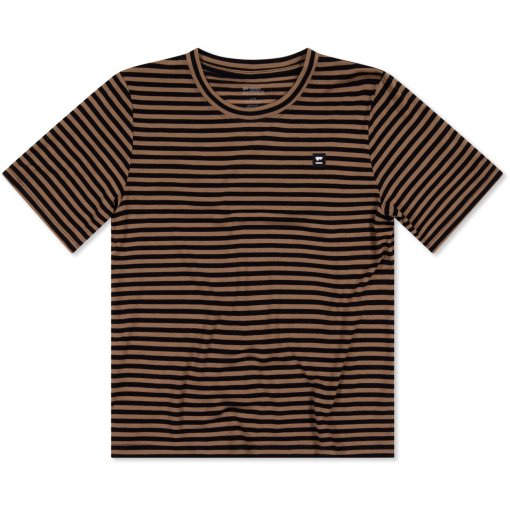 Produktbild von Mons Royale Icon Merino T-Shirt Damen - mr stripe toffee