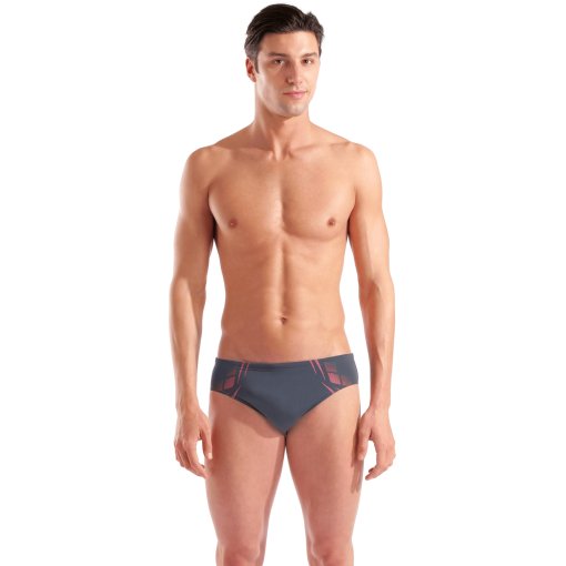Foto de arena Bañador Slip Hombre - Performance Poseidonia - Asphalt-Bright Coral
