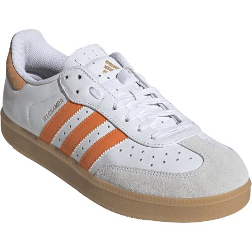 Immagine prodotto da adidas Scarpe Ciclismo Uomo - Velosamba Pelle - cloud white/pure orange/gold metal JQ9180