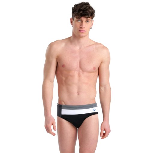 Foto de arena Bañador Slip Hombre - Icons Panel - Black-Asphalt-Ardesia