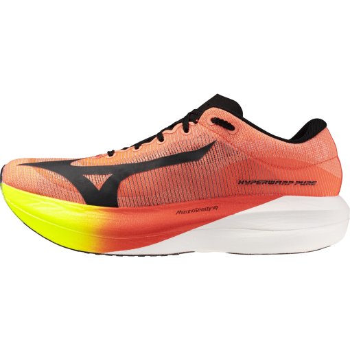 Photo produit de Mizuno Hyperwarp Pure Chaussures running unisexes - Lava Orange/Black/Lightning Yellow