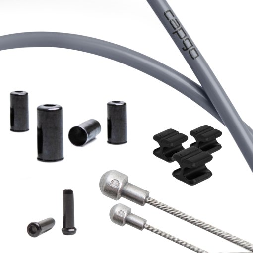 Immagine prodotto da capgo Kit di Cavo di Freno - Blue Line | PTFE - Road (Shimano/SRAM) | grigio