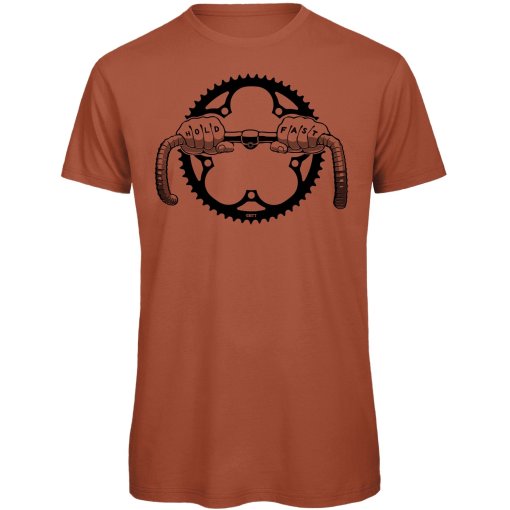 Immagine prodotto da RTTshirts Maglietta da Ciclismo	Uomo - Hold Fast - rust