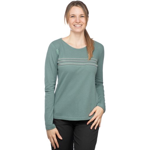 Foto de Chillaz Camiseta de Manga Larga Mujer - Dalmatien Ornament - verde