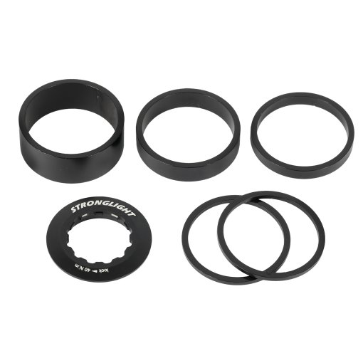 Photo produit de Stronglight Kit d&#039;entretoises pour poulie Single Speed - Shimano HG - noir
