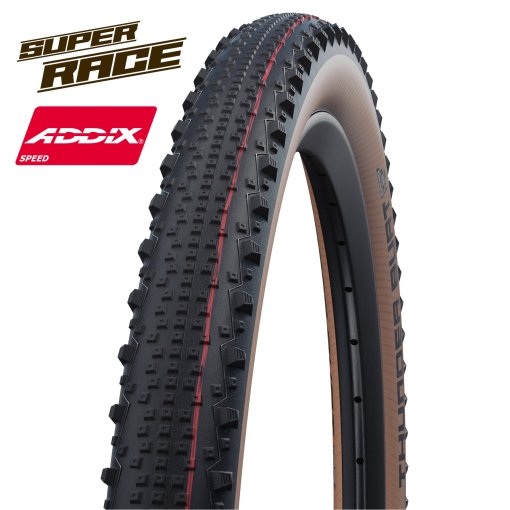 Immagine prodotto da Schwalbe Thunder Burt Evolution MTB Folding Tire - AddixSpeed - SuperRace - TLEasy - 29x2.1 Inches - Transparent-Skin