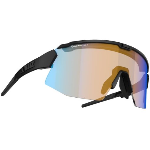 Immagine prodotto da Bliz Breeze Nano Optics | Nordic Light - Occhiali - Matt Black / Coral - Orange w Blue Multi + Brown w Silver Mirror