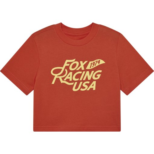Foto de FOX Top Crop Mujer - USA Baby - blood orange