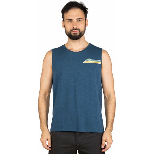 Photo produit de Chillaz Débardeur Homme - Calanques Mountain Stripes - dark blue