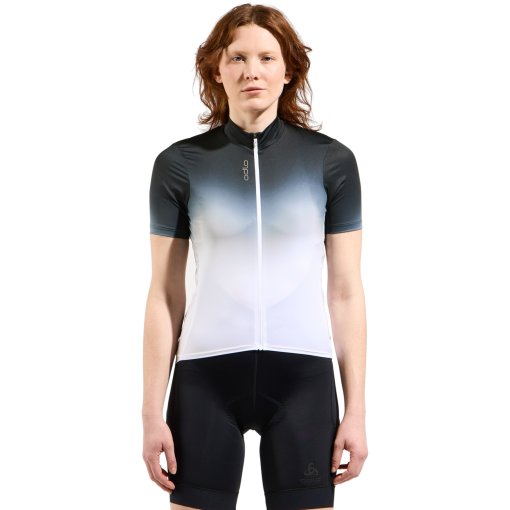 Photo produit de Odlo Maillot Manches Courtes Femme - Zeroweight Chill-Tec Print - blanc