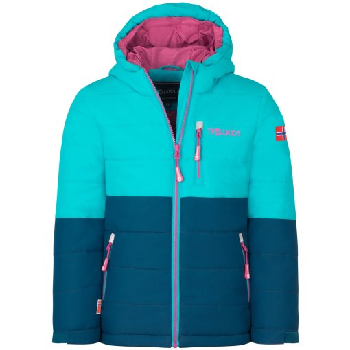 Foto de Trollkids Chaqueta Esquí Niño - Hemsedal XT - Dark Turquoise/Madeira Blue/Bright Berry