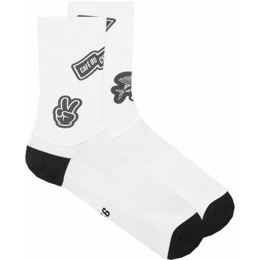 Foto de Café du Cycliste Calcetines - Aero - stickers/black on white