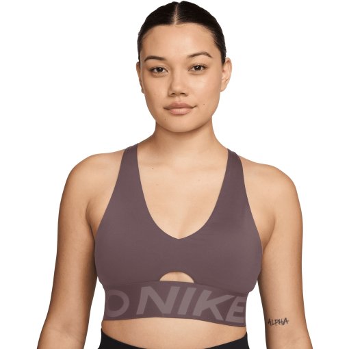Productfoto van Nike Pro Sculpt Medium ondersteunende bh voor vrouwen - tattoo/taupe grey/white IB9896-502