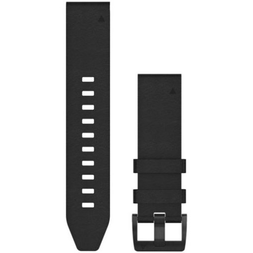 Photo produit de Garmin QuickFit 22 Watch Band for fenix 5/6 / Forerunner 935/945 / Instinct - Black Leather - 010-12740-01