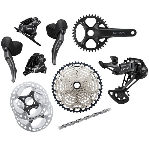 Picture of Shimano GRX 820/610 Groupset - 1x12-speed | CS-HG710 | Flatmount - long cage | 10-51T | 170mm