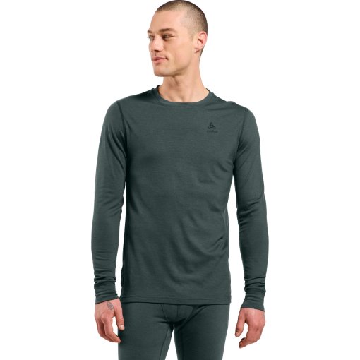 Produktbild von Odlo Natural Merino 200 Crew Neck Langarm-Unterhemd Herren - urban chic