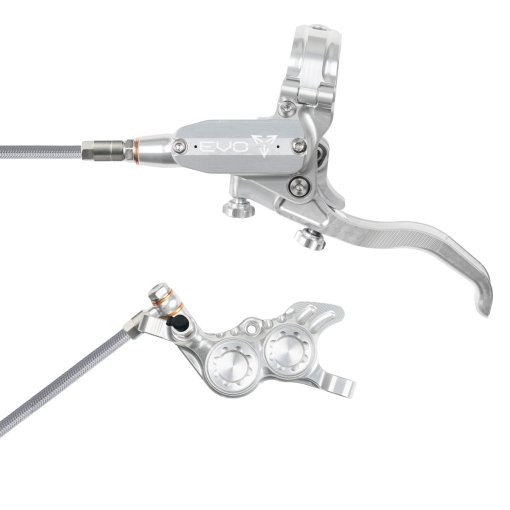 Produktbild von Hope Tech 4 EVO GR4 Scheibenbremse | Stahlflex - silber/silber – Hebel links