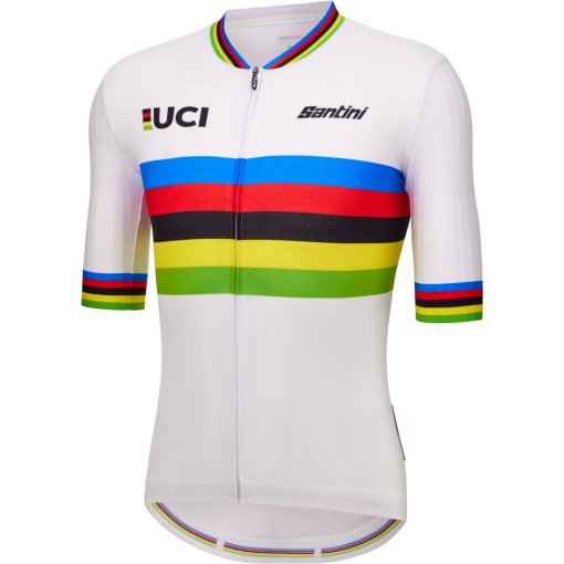 Santini UCI World Champion Mondo Jersey Men RE94075SMONDO - white