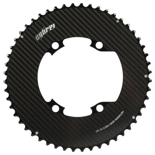 Image of Cybrei Metarbon Aero Chainring - 2x - outer - BCD 104 - black