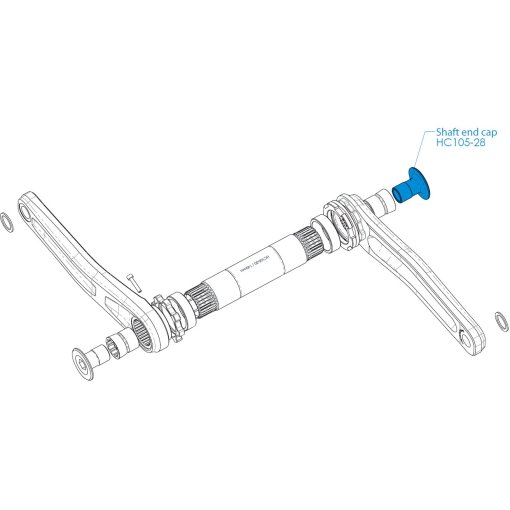 Immagine prodotto da Hope Crankset Shaft End Cap - HC105-28N