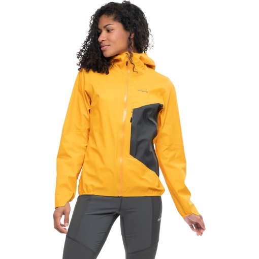 Foto de Bergans Chaqueta Mujer - Y LightLine Air 3L Shell - mango yellow/dark shadow grey
