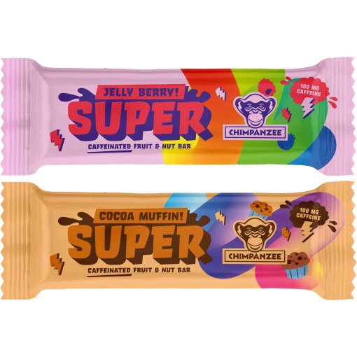 Foto de Chimpanzee Barrita Energética con Cafeína - Super Bar - 20x55g