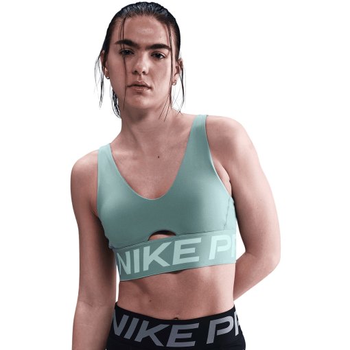 Foto de Nike Sujetador deportivo de sujeción media Mujer - Pro Indy Plunge - cannon/jade ice/white HF7324-017