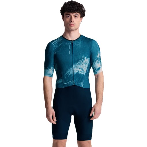Productfoto van Santini Leaf Mot Trisuit Heren 6T774IMGLEAFMOT - teal TE